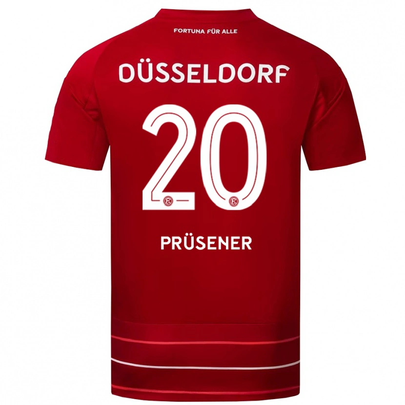 Danxen Herren Tom Prüsener #20 Rot Weiß Heimtrikot Trikot 2025/26 T-Shirt Schweiz