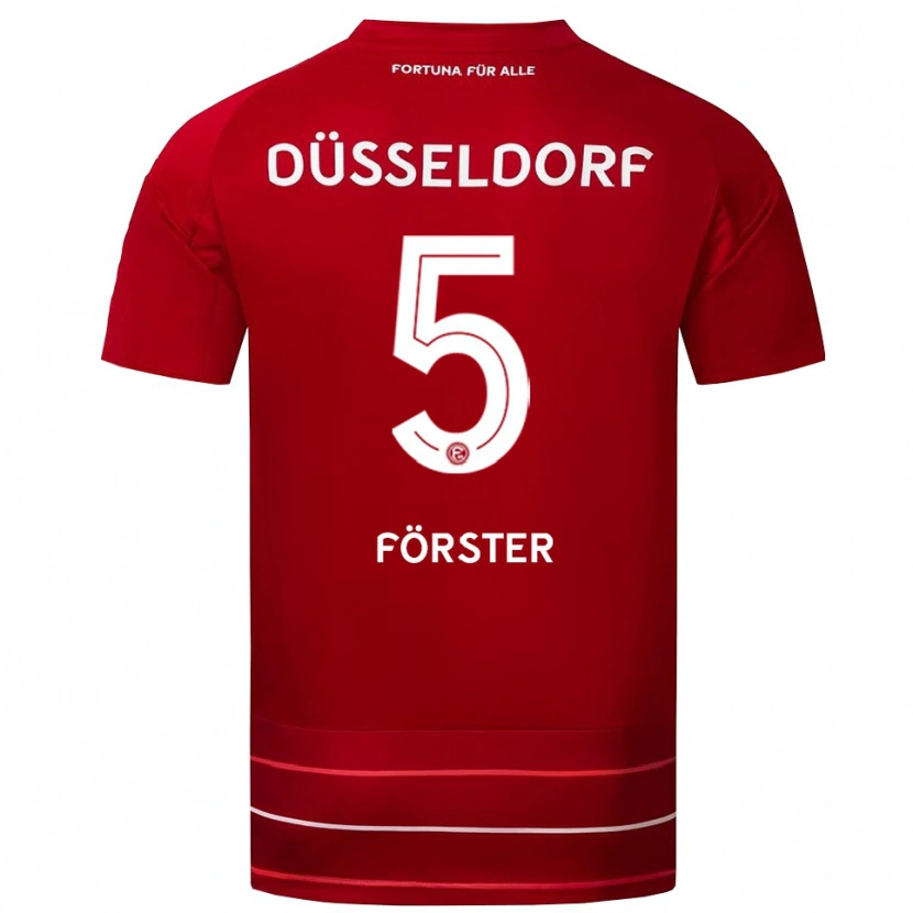 Danxen Herren Noah Förster #5 Rot Weiß Heimtrikot Trikot 2025/26 T-Shirt Schweiz