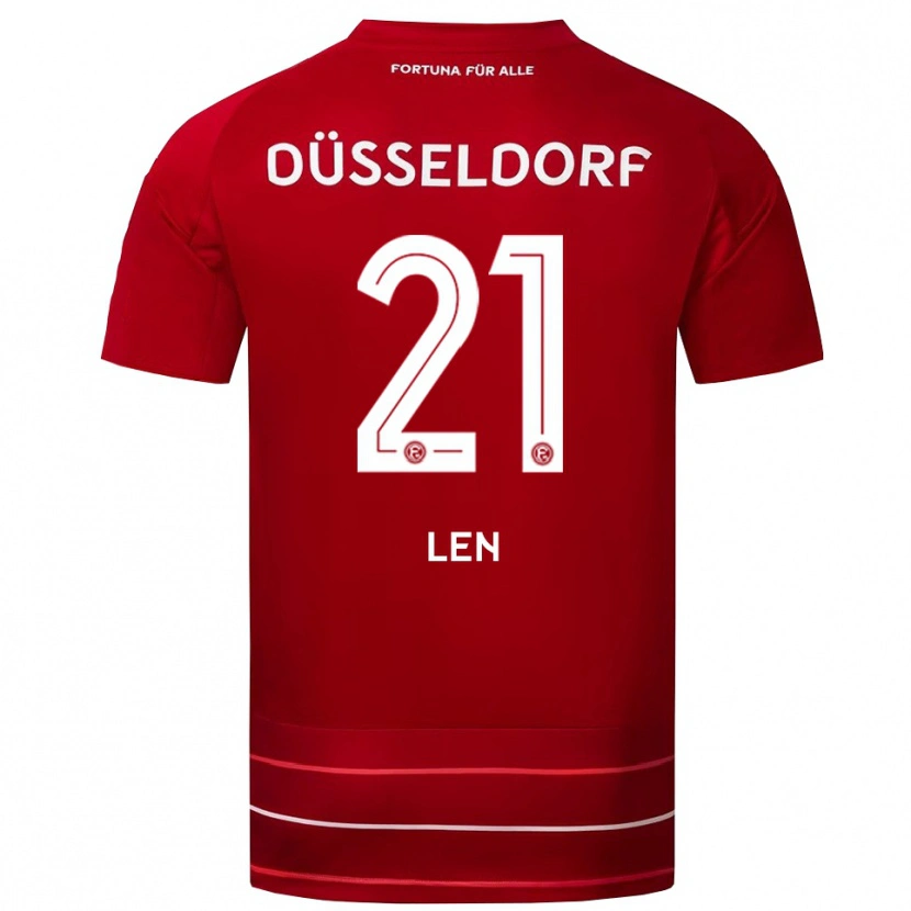 Danxen Herren Maksym Len #21 Rot Weiß Heimtrikot Trikot 2025/26 T-Shirt Schweiz