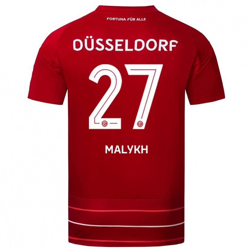 Danxen Herren Tymofiy Malykh #27 Rot Weiß Heimtrikot Trikot 2025/26 T-Shirt Schweiz