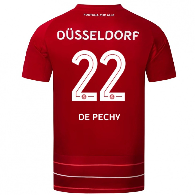 Danxen Herren William De Pechy #22 Rot Weiß Heimtrikot Trikot 2025/26 T-Shirt Schweiz