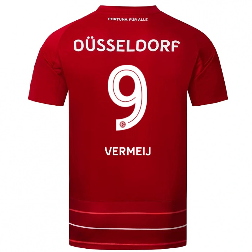 Danxen Herren Vincent Vermeij #9 Rot Weiß Heimtrikot Trikot 2025/26 T-Shirt Schweiz