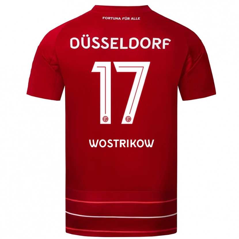 Danxen Herren Danil Wostrikow #17 Rot Weiß Heimtrikot Trikot 2025/26 T-Shirt Schweiz