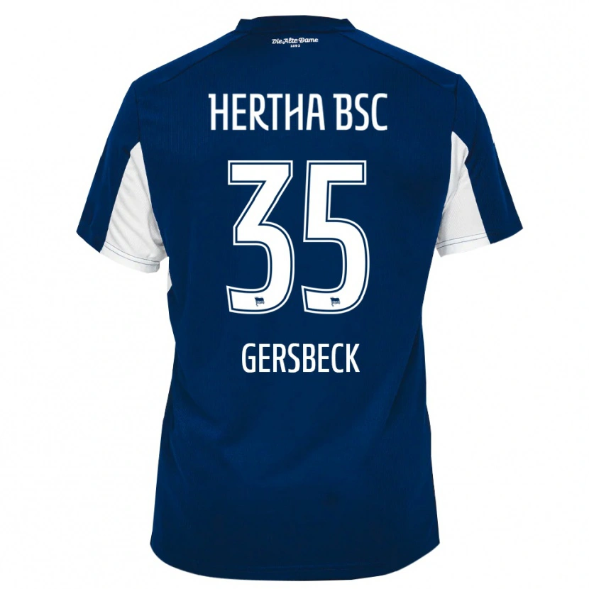 Danxen Herren Marius Gersbeck #35 Weiß Blau Heimtrikot Trikot 2025/26 T-Shirt Schweiz