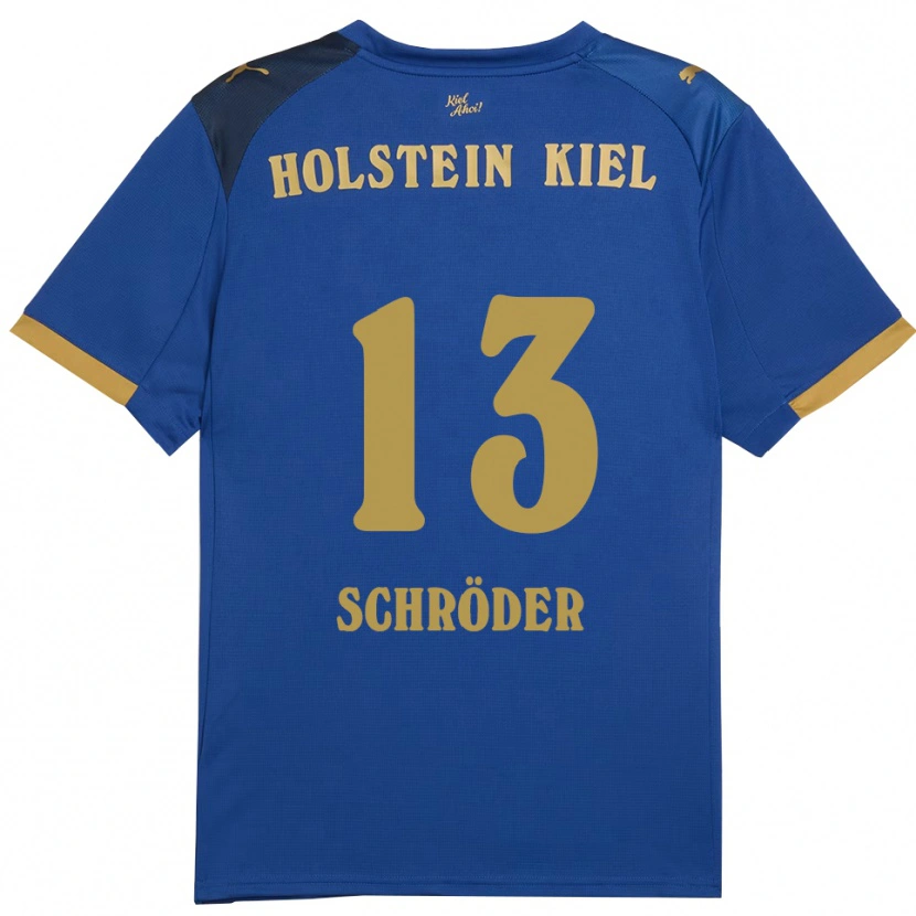 Danxen Herren Lea Schröder #13 Blau Gold Heimtrikot Trikot 2025/26 T-Shirt Schweiz