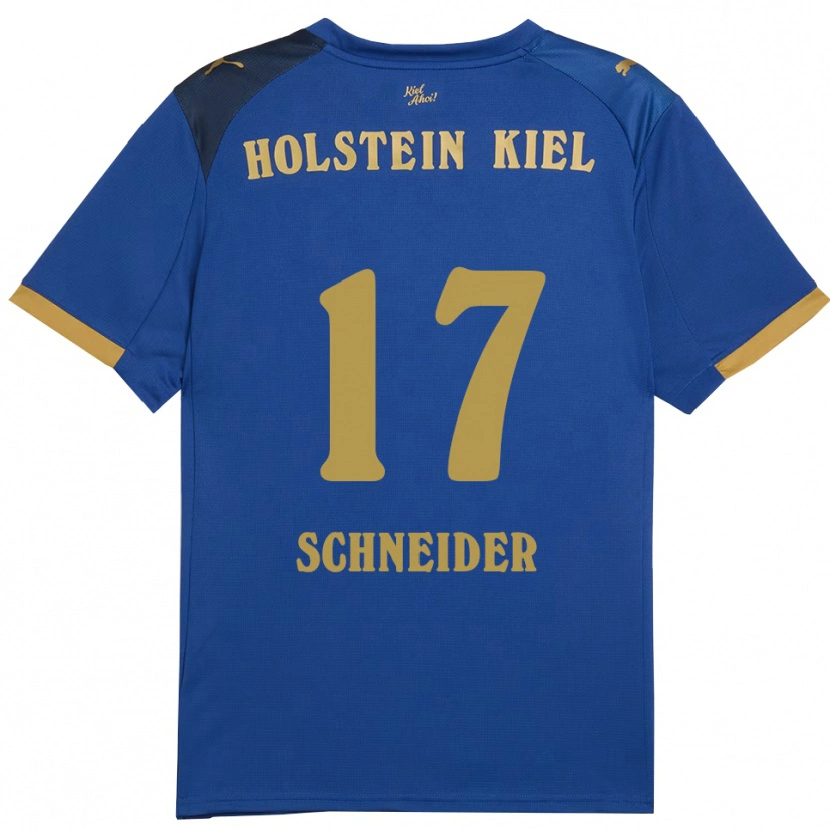 Danxen Herren Aaron Schneider #17 Blau Gold Heimtrikot Trikot 2025/26 T-Shirt Schweiz