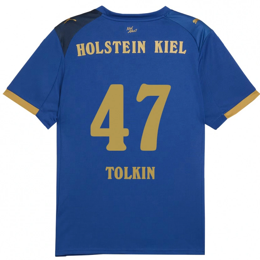 Danxen Herren John Tolkin #47 Blau Gold Heimtrikot Trikot 2025/26 T-Shirt Schweiz