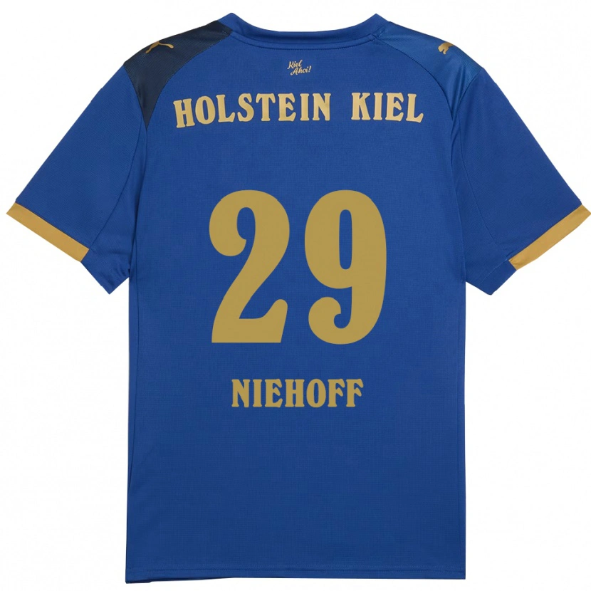 Danxen Herren Niklas Niehoff #29 Blau Gold Heimtrikot Trikot 2025/26 T-Shirt Schweiz