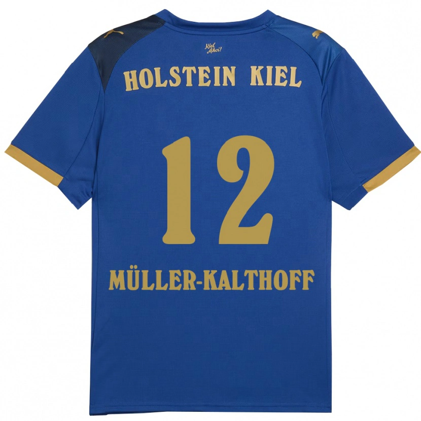 Danxen Herren Henrie Müller-Kalthoff #12 Blau Gold Heimtrikot Trikot 2025/26 T-Shirt Schweiz