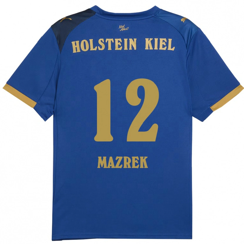 Danxen Herren Enis Mazrek #12 Blau Gold Heimtrikot Trikot 2025/26 T-Shirt Schweiz