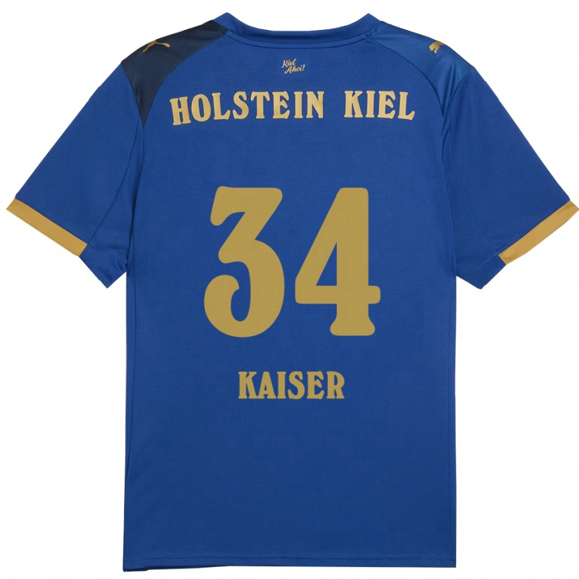 Danxen Herren Konstantin Kaiser #34 Blau Gold Heimtrikot Trikot 2025/26 T-Shirt Schweiz