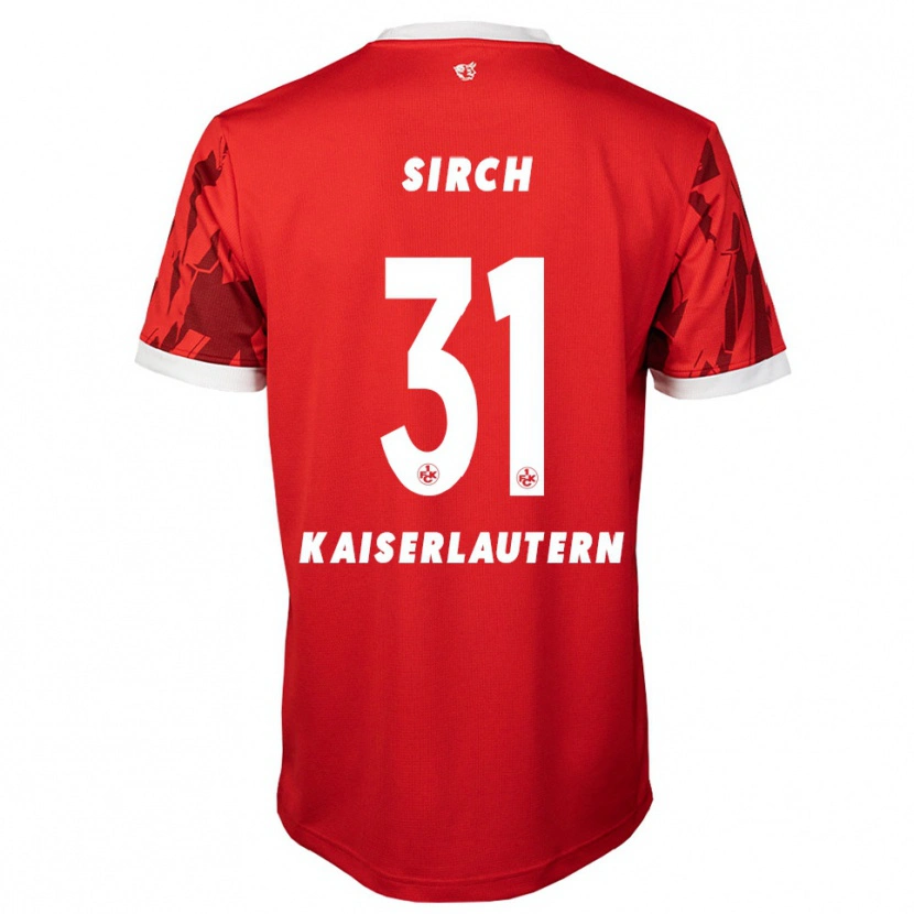 Danxen Herren Luca Sirch #31 Rot Weiß Heimtrikot Trikot 2025/26 T-Shirt Schweiz