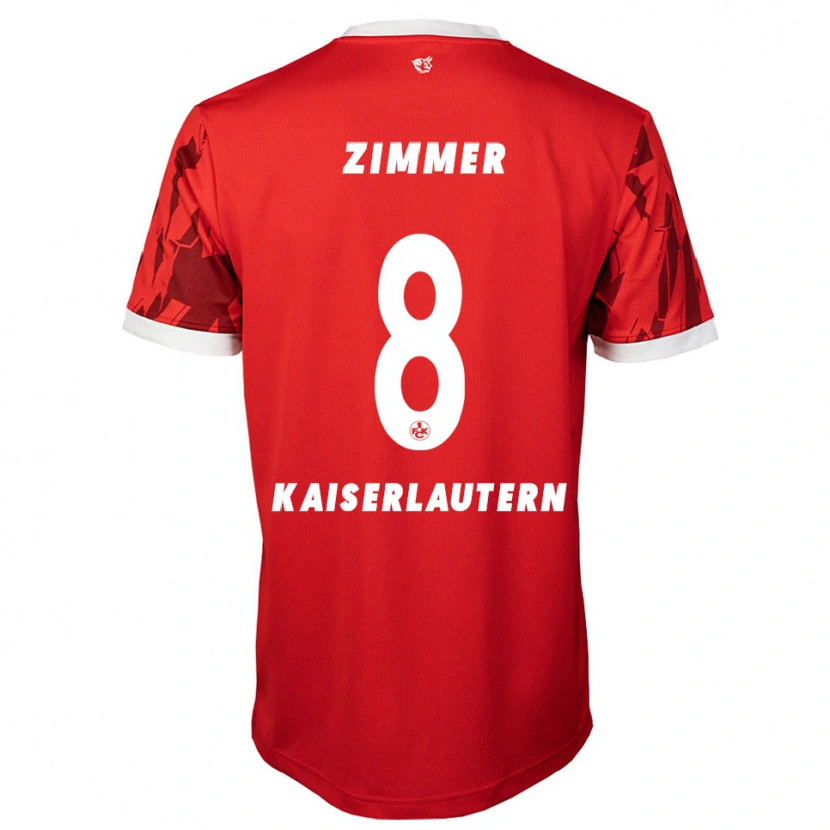 Danxen Herren Jean Zimmer #8 Rot Weiß Heimtrikot Trikot 2025/26 T-Shirt Schweiz