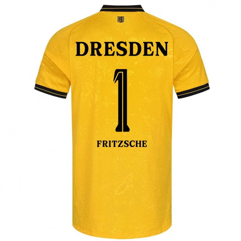 Danxen Herren Maximus Fritzsche #1 Gelb Schwarz Heimtrikot Trikot 2025/26 T-Shirt Schweiz