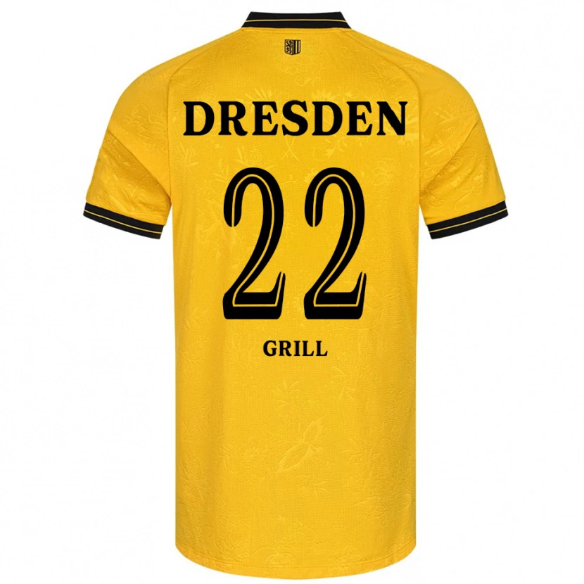 Danxen Herren Lennart Grill #22 Gelb Schwarz Heimtrikot Trikot 2025/26 T-Shirt Schweiz