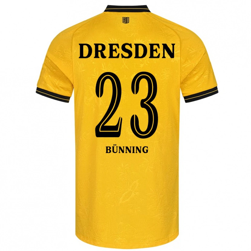 Danxen Herren Lars Bünning #23 Gelb Schwarz Heimtrikot Trikot 2025/26 T-Shirt Schweiz