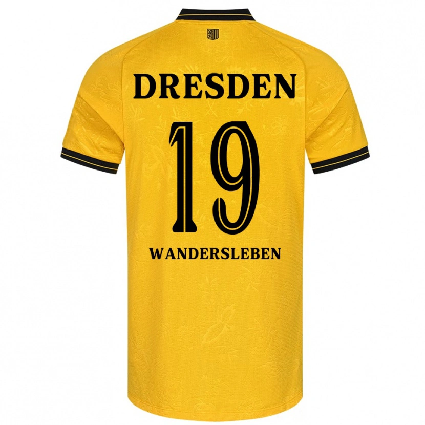 Danxen Herren Arian-Rayan Wandersleben #19 Gelb Schwarz Heimtrikot Trikot 2025/26 T-Shirt Schweiz