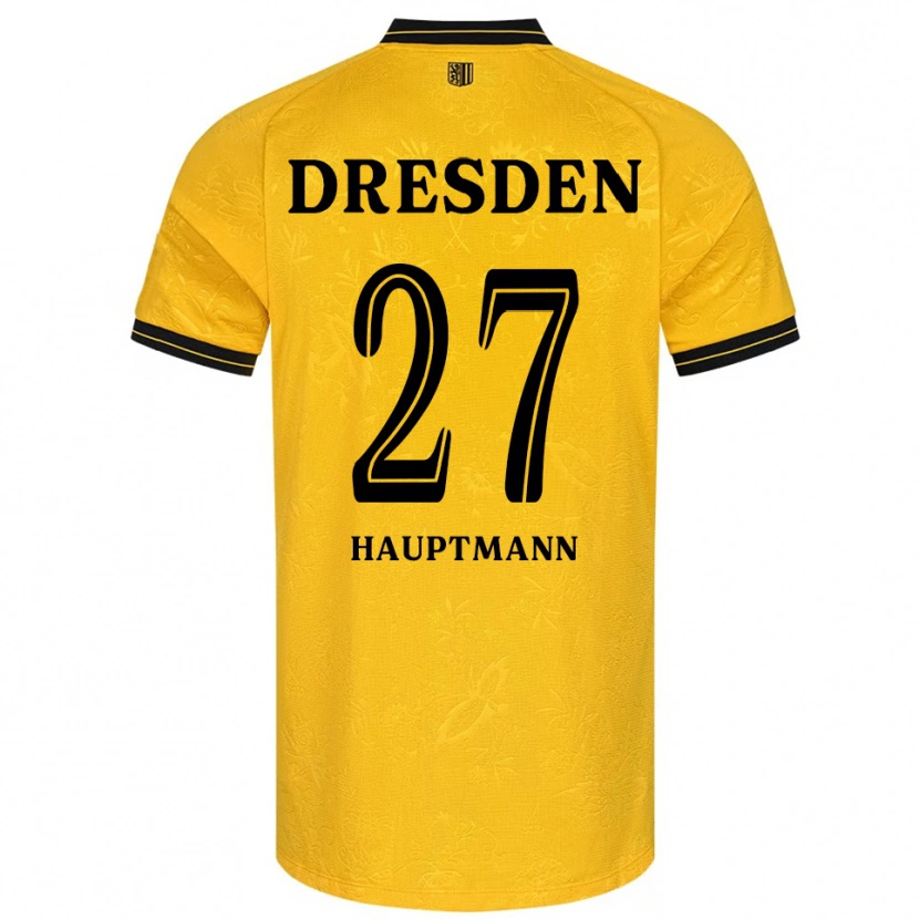 Danxen Herren Niklas Hauptmann #27 Gelb Schwarz Heimtrikot Trikot 2025/26 T-Shirt Schweiz