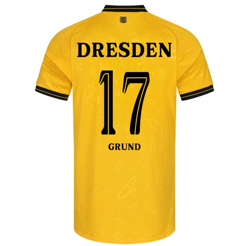 Danxen Herren Yanic Grund #17 Gelb Schwarz Heimtrikot Trikot 2025/26 T-Shirt Schweiz
