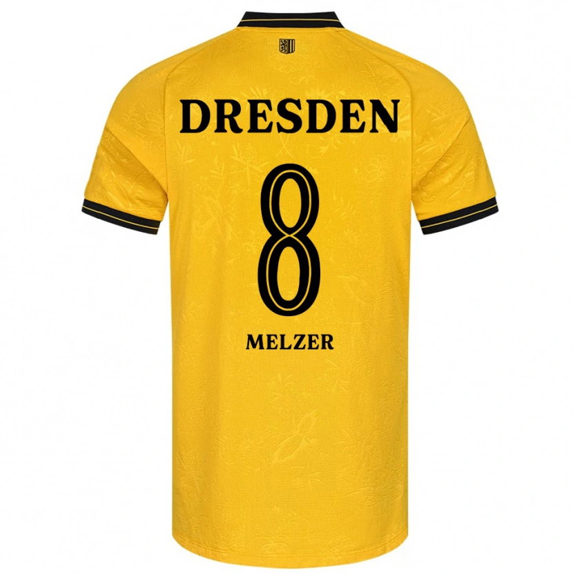 Danxen Herren Otto Melzer #8 Gelb Schwarz Heimtrikot Trikot 2025/26 T-Shirt Schweiz