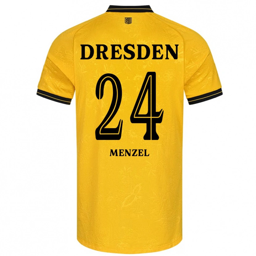 Danxen Herren Tony Menzel #24 Gelb Schwarz Heimtrikot Trikot 2025/26 T-Shirt Schweiz