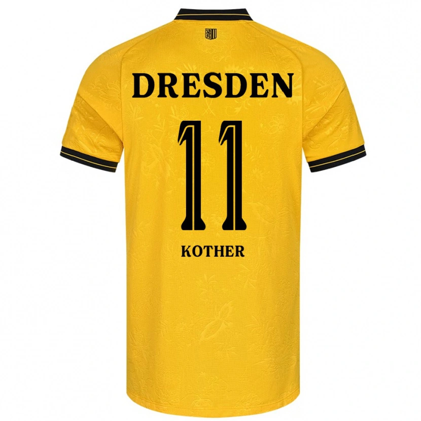 Danxen Herren Dominik Kother #11 Gelb Schwarz Heimtrikot Trikot 2025/26 T-Shirt Schweiz