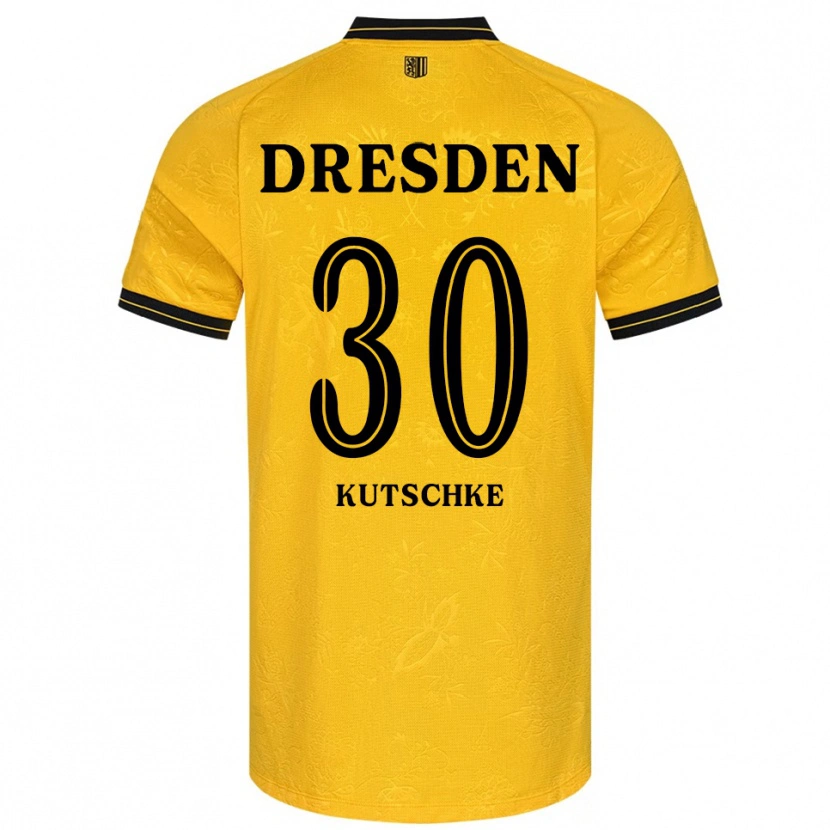 Danxen Herren Stefan Kutschke #30 Gelb Schwarz Heimtrikot Trikot 2025/26 T-Shirt Schweiz