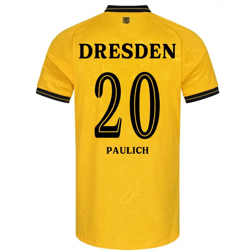 Danxen Herren Mourice Paulich #20 Gelb Schwarz Heimtrikot Trikot 2025/26 T-Shirt Schweiz