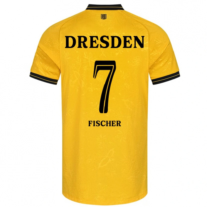 Danxen Herren Marc Fischer #7 Gelb Schwarz Heimtrikot Trikot 2025/26 T-Shirt Schweiz