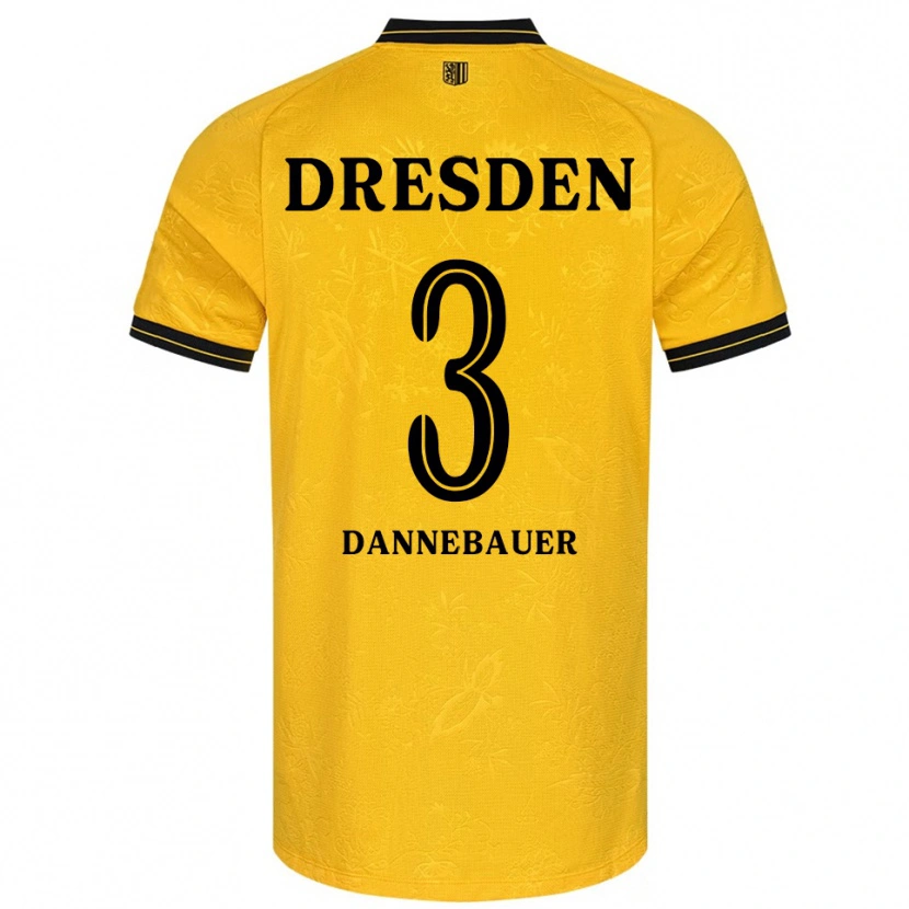 Danxen Herren Elias Dannebauer #3 Gelb Schwarz Heimtrikot Trikot 2025/26 T-Shirt Schweiz
