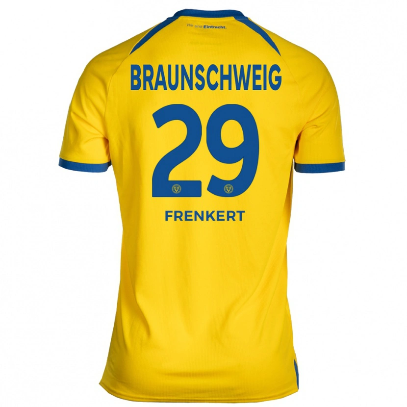 Danxen Herren Lukas Frenkert #29 Gelb Blau Heimtrikot Trikot 2025/26 T-Shirt Schweiz