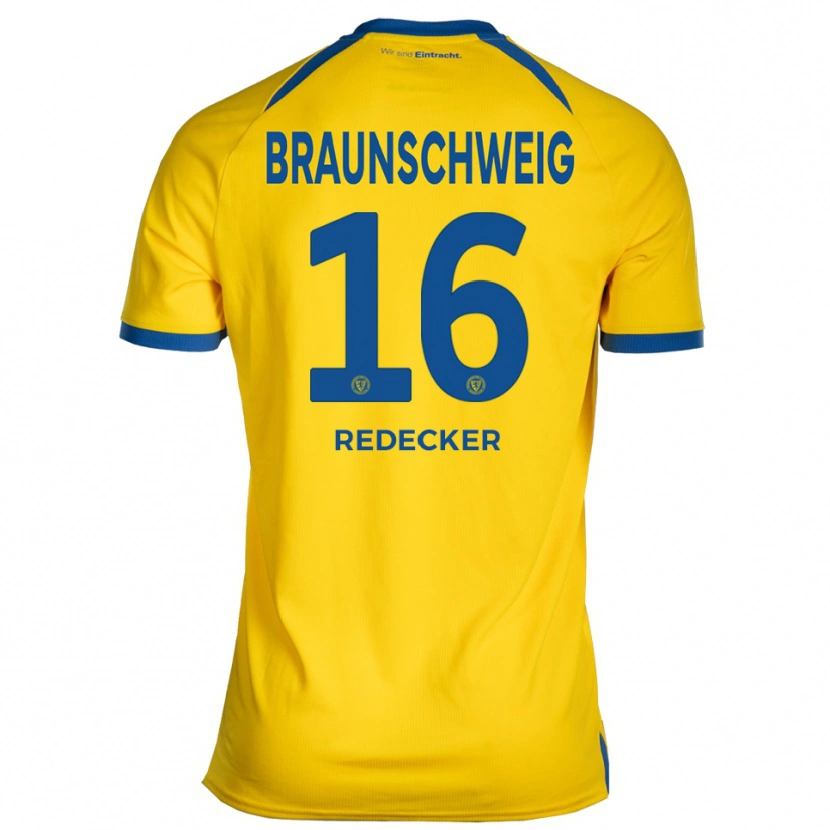 Danxen Herren Bastian Redecker #16 Gelb Blau Heimtrikot Trikot 2025/26 T-Shirt Schweiz