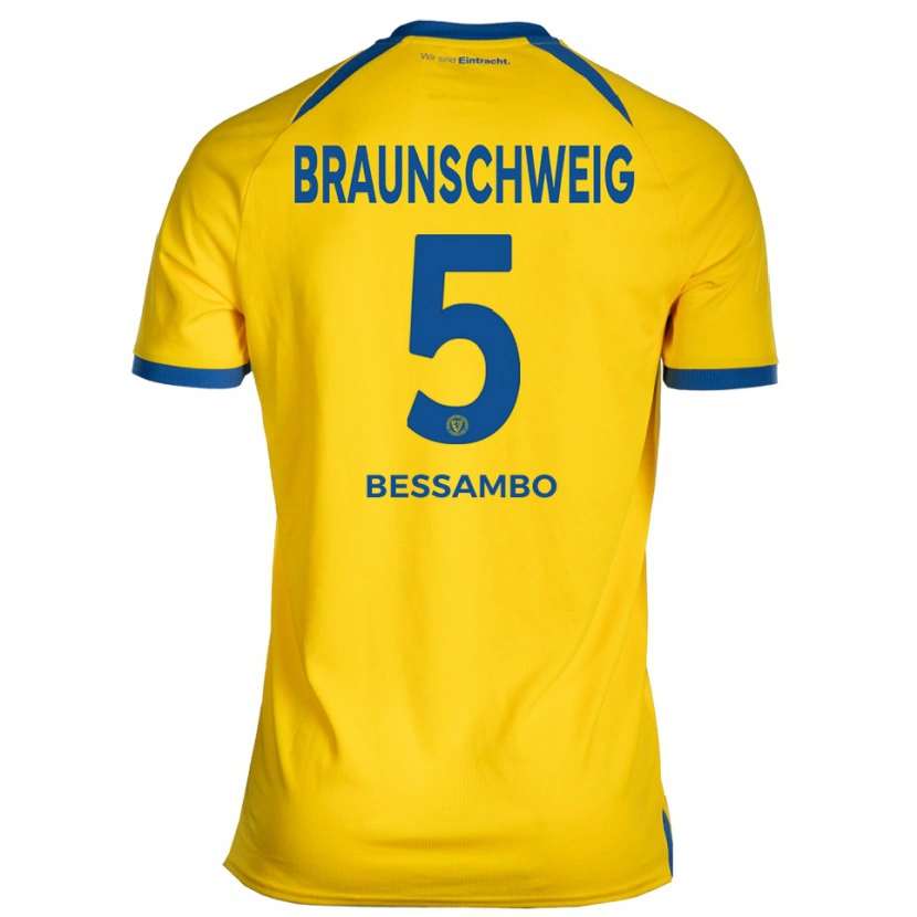 Danxen Herren Chris-Calvin Bessambo #5 Gelb Blau Heimtrikot Trikot 2025/26 T-Shirt Schweiz