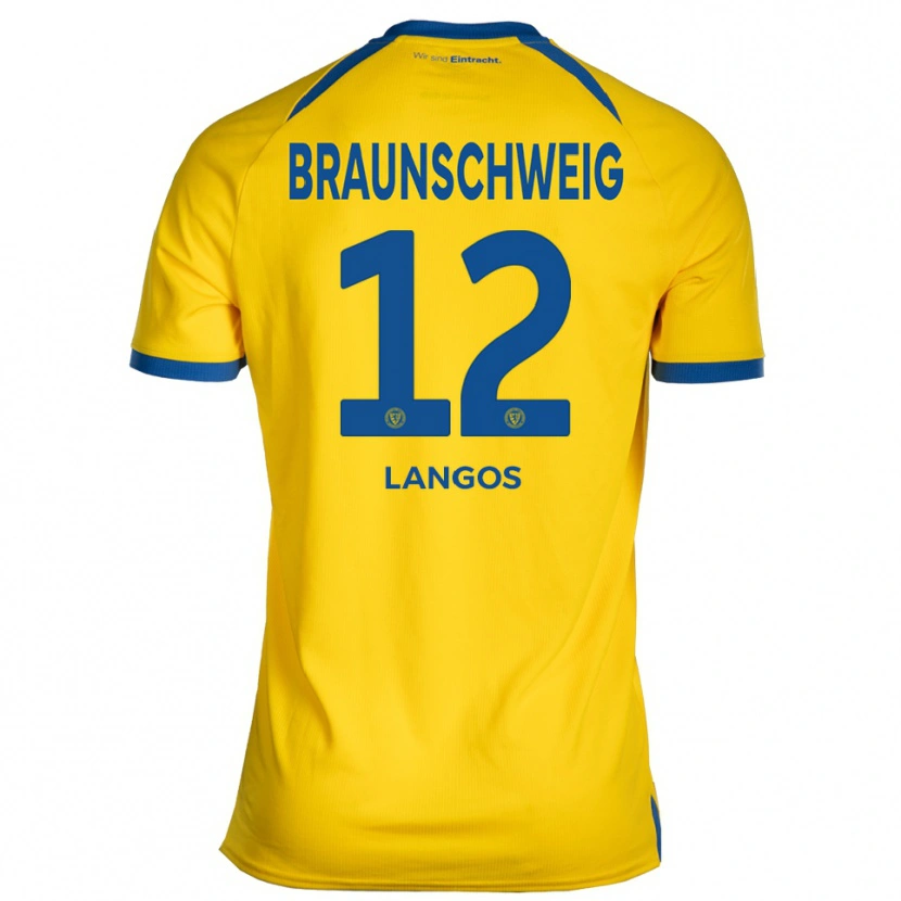 Danxen Herren Thorben Langos #12 Gelb Blau Heimtrikot Trikot 2025/26 T-Shirt Schweiz