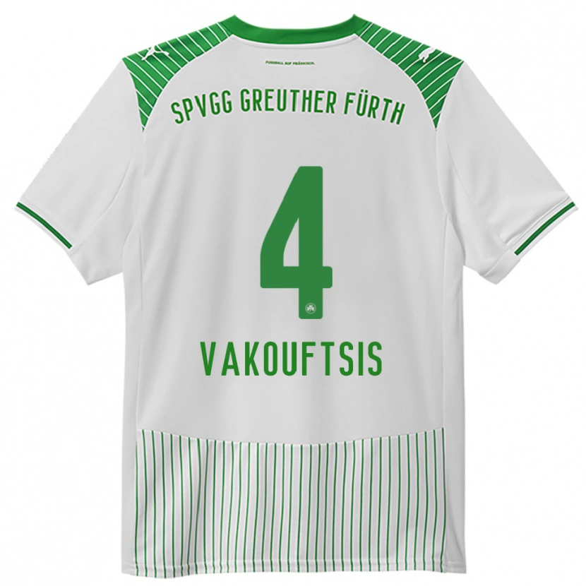 Danxen Herren Nikolaos Vakouftsis #4 Weiß Grün Heimtrikot Trikot 2025/26 T-Shirt Schweiz