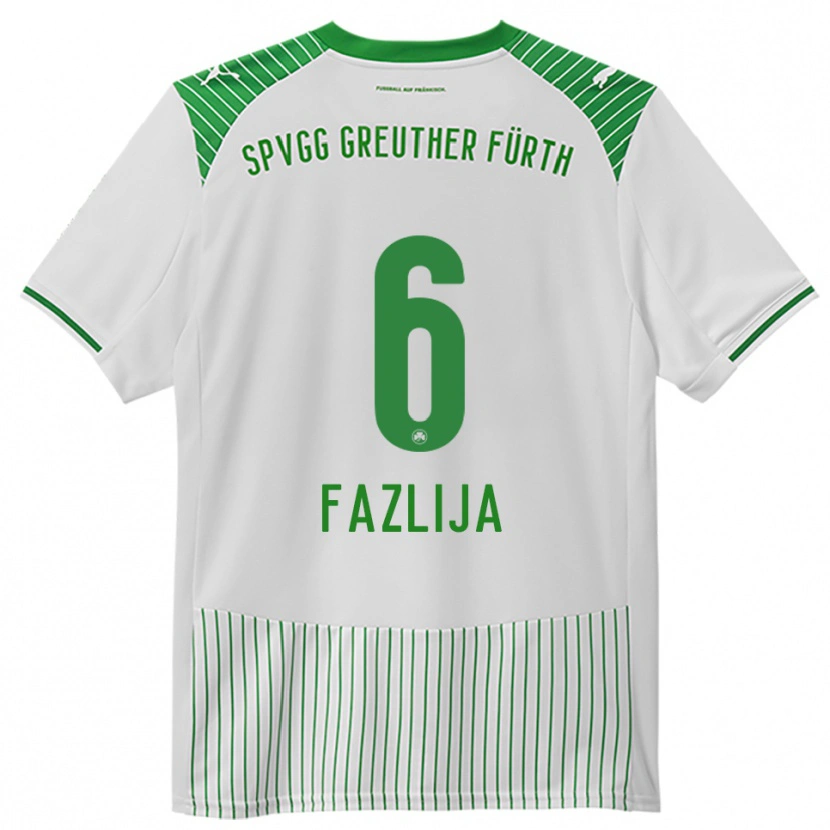 Danxen Herren Arjanit Fazlija #6 Weiß Grün Heimtrikot Trikot 2025/26 T-Shirt Schweiz