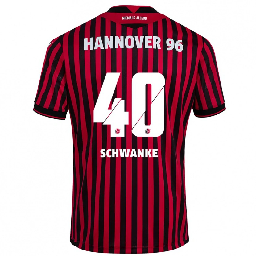 Danxen Herren Jonas Schwanke #40 Rot Schwarz Heimtrikot Trikot 2025/26 T-Shirt Schweiz