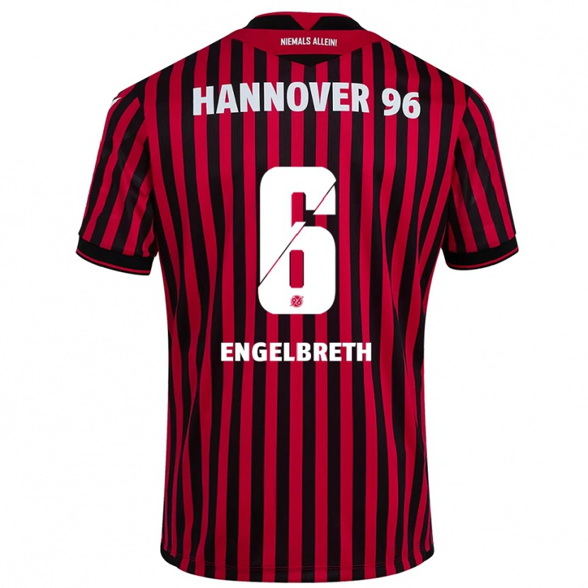 Danxen Herren Noah Engelbreth #6 Rot Schwarz Heimtrikot Trikot 2025/26 T-Shirt Schweiz