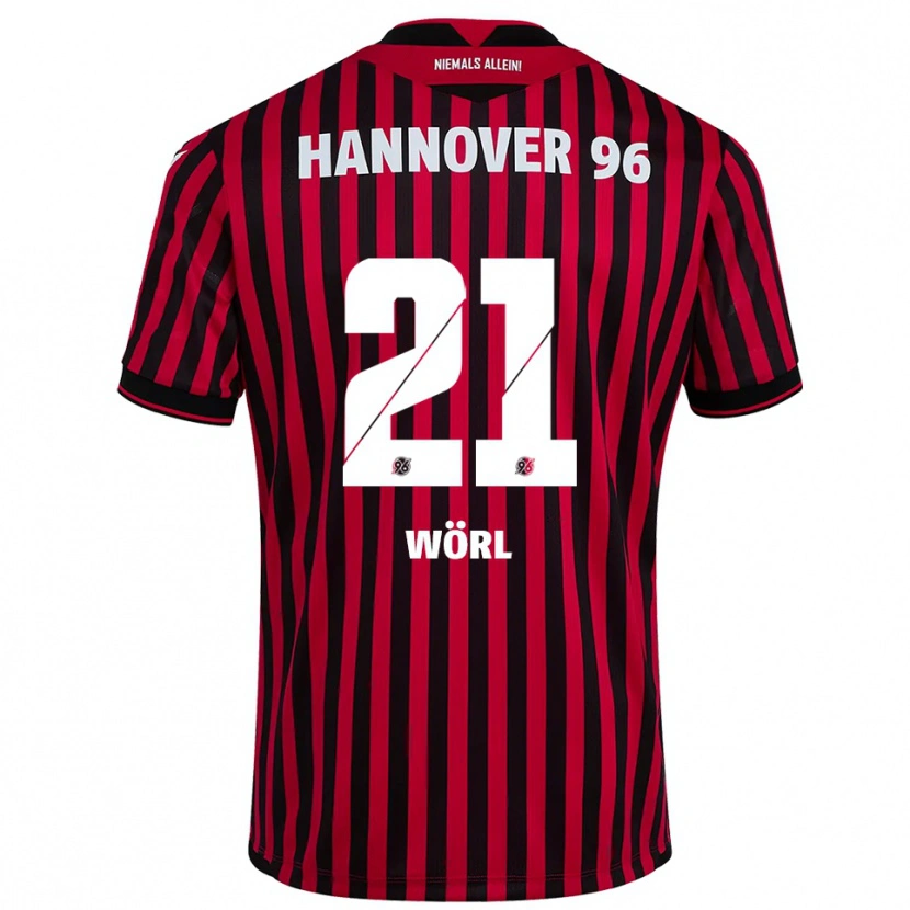 Danxen Herren Marius Wörl #21 Rot Schwarz Heimtrikot Trikot 2025/26 T-Shirt Schweiz