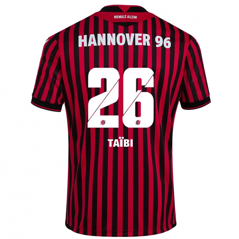 Danxen Herren Waniss Taïbi #26 Rot Schwarz Heimtrikot Trikot 2025/26 T-Shirt Schweiz
