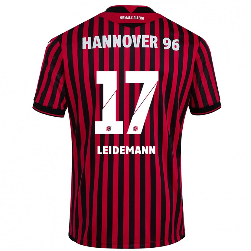 Danxen Herren Lukas Leidemann #17 Rot Schwarz Heimtrikot Trikot 2025/26 T-Shirt Schweiz