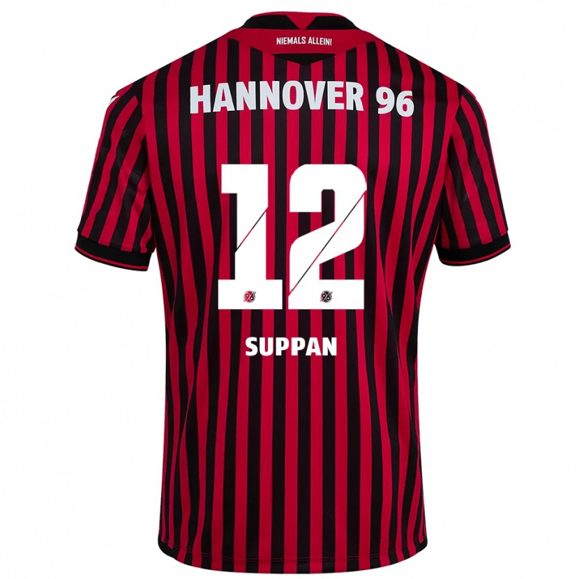 Danxen Herren Jannik Suppan #12 Rot Schwarz Heimtrikot Trikot 2025/26 T-Shirt Schweiz