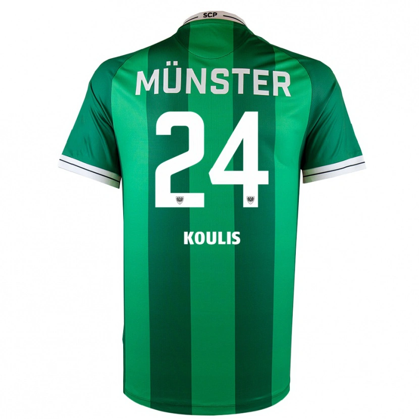 Danxen Herren Niko Koulis #24 Grün Weiß Heimtrikot Trikot 2025/26 T-Shirt Schweiz