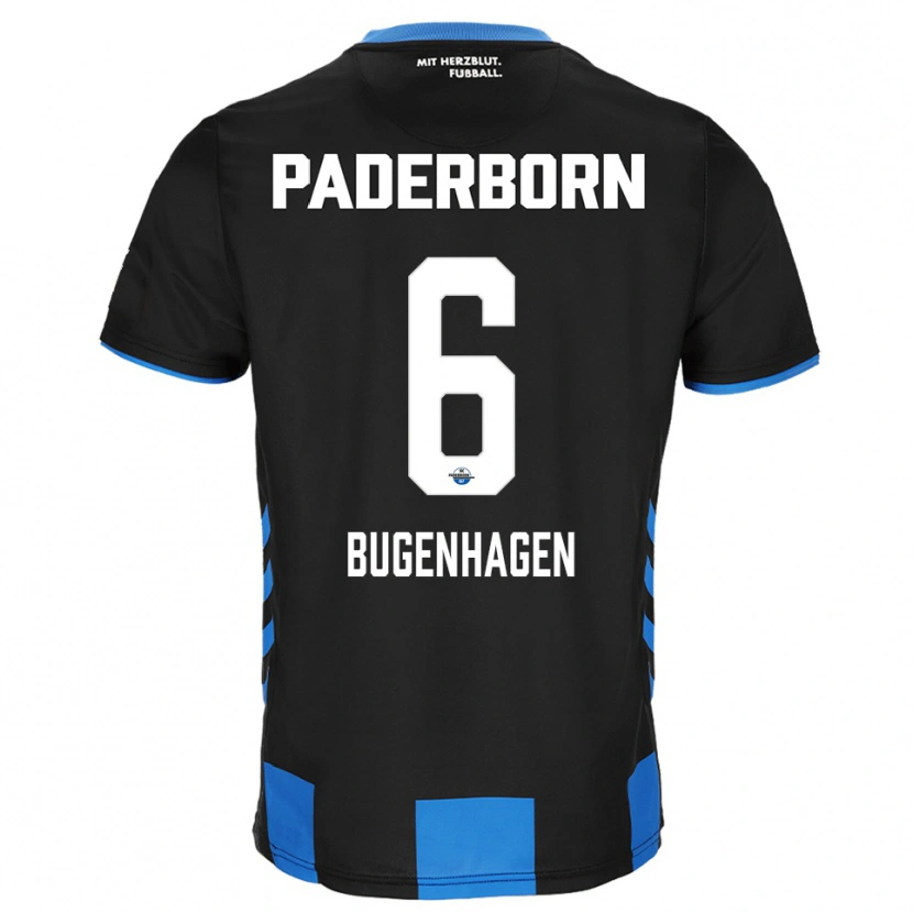 Danxen Herren Julius Bugenhagen #6 Schwarz Blau Heimtrikot Trikot 2025/26 T-Shirt Schweiz