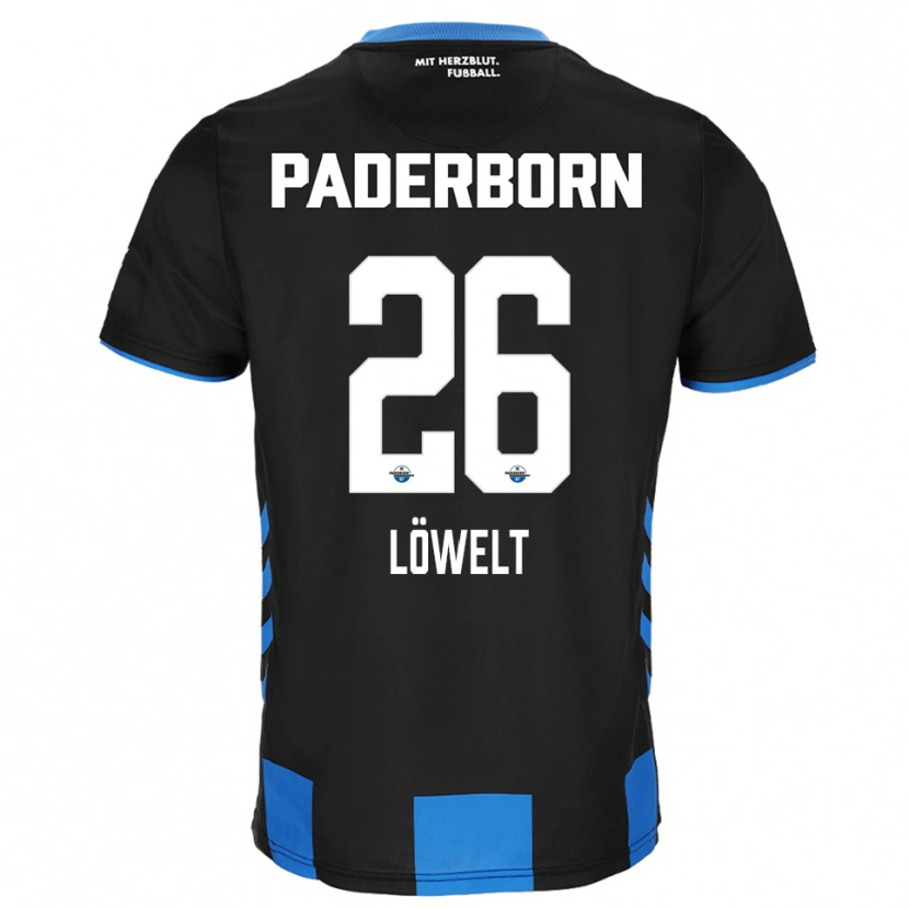 Danxen Herren Luca Löwelt #26 Schwarz Blau Heimtrikot Trikot 2025/26 T-Shirt Schweiz