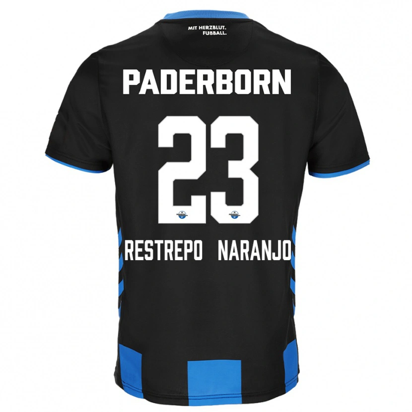 Danxen Herren Pedro Restrepo Naranjo #23 Schwarz Blau Heimtrikot Trikot 2025/26 T-Shirt Schweiz