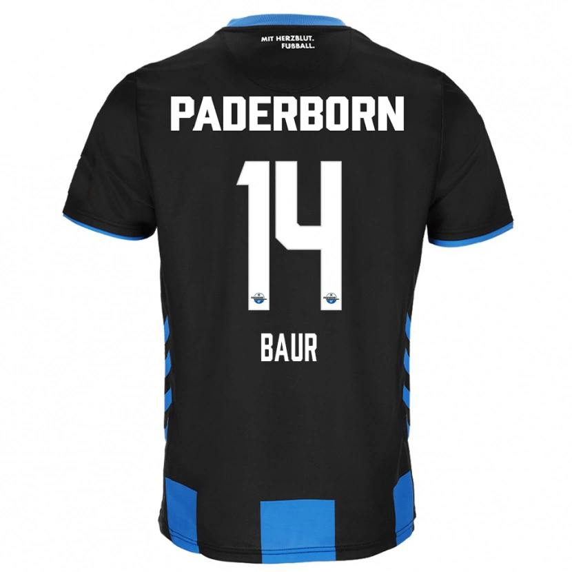 Danxen Herren Mika Baur #14 Schwarz Blau Heimtrikot Trikot 2025/26 T-Shirt Schweiz