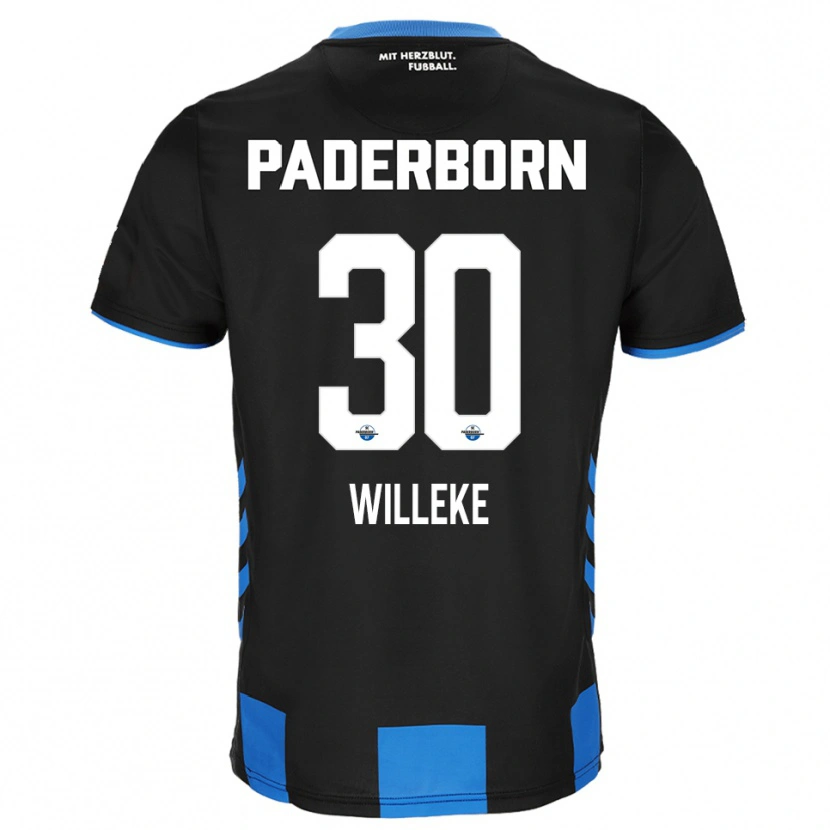 Danxen Herren Nico Willeke #30 Schwarz Blau Heimtrikot Trikot 2025/26 T-Shirt Schweiz