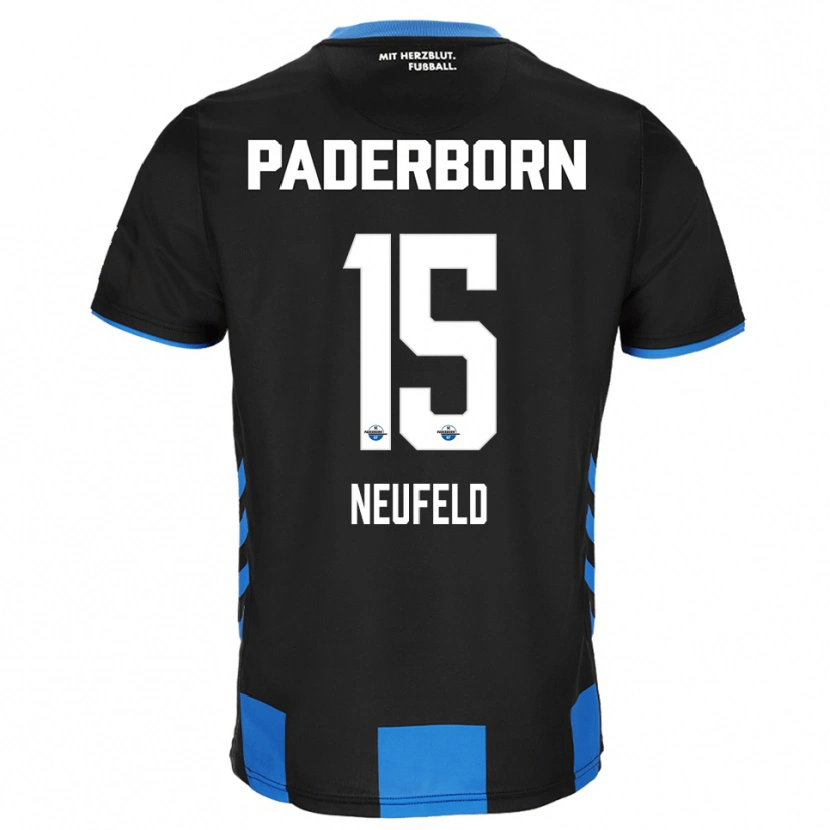 Danxen Herren Elias Neufeld #15 Schwarz Blau Heimtrikot Trikot 2025/26 T-Shirt Schweiz