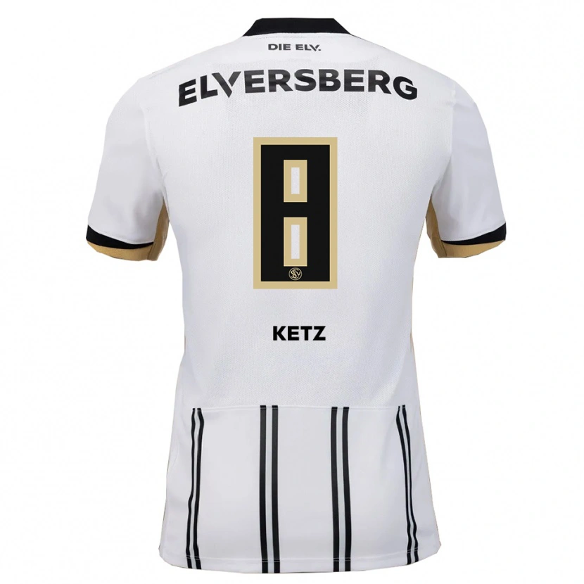 Danxen Herren Maas Ketz #8 Weiß Schwarz Heimtrikot Trikot 2025/26 T-Shirt Schweiz